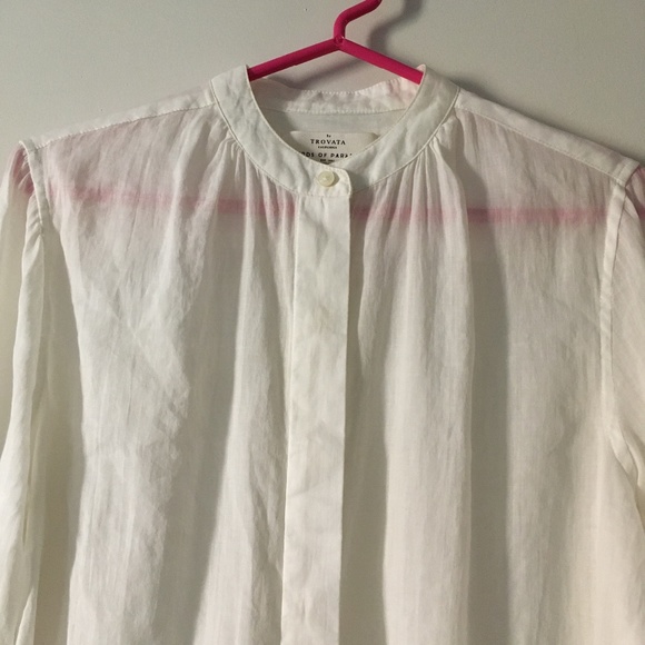 White Ramie + Cotton Bell Sleeve Victorian Boho Blouse S - Picture 6 of 11